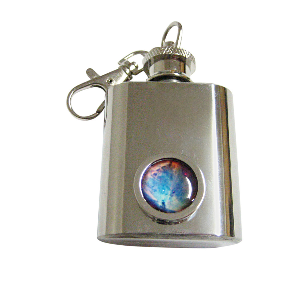 Bordered Nebula Cloud Keychain Flask - image 1